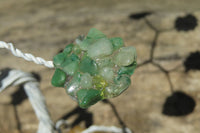 Hand Made Aventurine and Zambian Quartz Wire Wrap Gemstone Tree On Crystal Base - Sold Per Item -  From Zambia