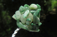 Hand Made Aventurine and Zambian Quartz Wire Wrap Gemstone Tree On Crystal Base - Sold Per Item -  From Zambia