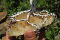 Hand Made Aventurine and Zambian Quartz Wire Wrap Gemstone Tree On Crystal Base - Sold Per Item -  From Zambia