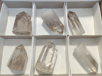 Polished Smokey Phantom Quartz Crystals x 6 From Madagascar