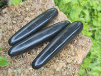 Polished Black Basalt Massage Wands x 6 From Madagascar