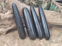 Polished Black Basalt Massage Wands x 6 From Madagascar