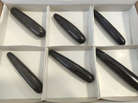 Polished Black Basalt Massage Wands x 6 From Madagascar