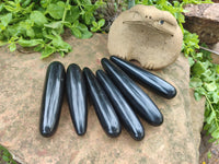 Polished Black Basalt Massage Wands x 6 From Madagascar