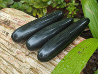 Polished Black Basalt Massage Wands x 6 From Madagascar