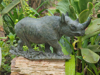 Hand Made Green Verdite Rhino Carving x 1 From Zimbabwe