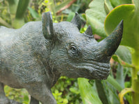 Hand Made Green Verdite Rhino Carving x 1 From Zimbabwe