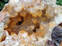 Natural Limonite Quartz Clusters x 2 From Zambia