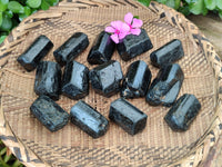 Natural Alluvial Schorl Black Tourmaline Crystals x 35 From Zimbabwe