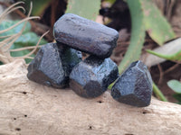 Natural Alluvial Schorl Black Tourmaline Crystals x 35 From Zimbabwe