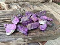 Natural Metallic Purpurite Cobbed Specimens x 12 From Erongo, Namibia