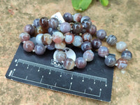 Polished Botswana Agate Ball Shaped Beaded Necklace - Sold Per Item- From Botswana