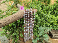 Polished Botswana Agate Ball Shaped Beaded Necklace - Sold Per Item- From Botswana