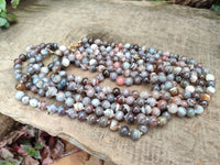 Polished Botswana Agate Ball Shaped Beaded Necklace - Sold Per Item- From Botswana