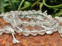 Polished Rock Crystal Stretch Buddha Bracelets - Sold Per Item - From Brazil