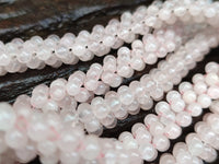 Polished Rose Quartz Multi Strand Bead Necklace with Cabochon Clasp - Sold Per Item - From Madagascar