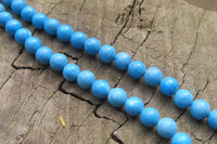 Polished Blue Turquenite - Howlite Fancy Leaf Necklace - Sold Per Pair - From Zimbabwe