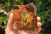 Hand Made Kudu Decoupage Stone Slabs x 4 From Southern Africa