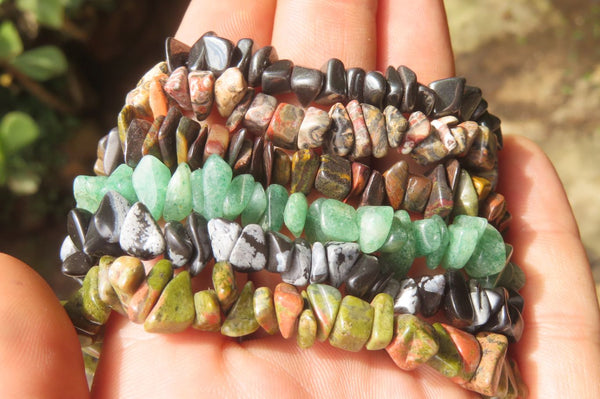 Hand Made Tumble Stone Bracelets x 12 From China