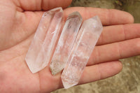 Polished Double Terminated Clear Quartz Crystals x 24 From Madagascar