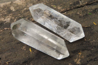 Polished Double Terminated Clear Quartz Crystals x 24 From Madagascar