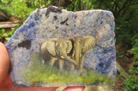 Hand Made Elephant Decoupage Stone Slabs x 6 From Southern Africa