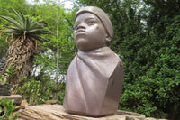 Hand Made Wonder Stone African Bust Sculpture x 1 From Zimbabwe