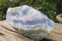 Natural Blue Lace Agate Geode Specimens x 4 From Malawi