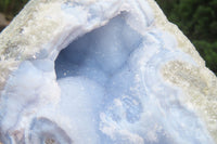 Natural Blue Lace Agate Geode Specimens x 4 From Malawi