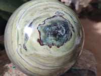 Polished Butter Jade Sphere x 1 From Bronkhorstspruit, South Africa