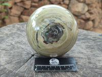 Polished Butter Jade Sphere x 1 From Bronkhorstspruit, South Africa