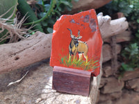 Hand Made Kudu Decoupage on Red Jasper Stone Slabs - sold per item - From South Africa