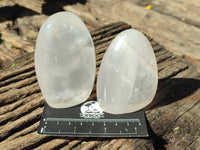 Polished Girasol Pearl Quartz Standing Free Forms x 6 From Ambatondrazaka, Madagascar