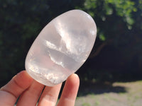 Polished Girasol Pearl Quartz Standing Free Forms x 6 From Ambatondrazaka, Madagascar