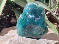 Polished On One Side Emerald Mtorolite x 2 From Mutorashanga, Zimbabwe