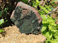 Natural Libethenite Crystals On Dolomite Matrix Specimen x 1 From Shituru, Congo