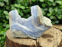 Natural Blue Lace Agate Geode Specimens x 6 From Malawi