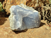 Natural Blue Lace Agate Geode Specimens x 6 From Malawi