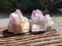 Natural Jacaranda Amethyst Quartz Clusters x 6 from Mumbwa, Zambia