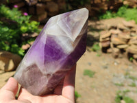 Polished Chevron Amethyst Points x 2 From Madagascar