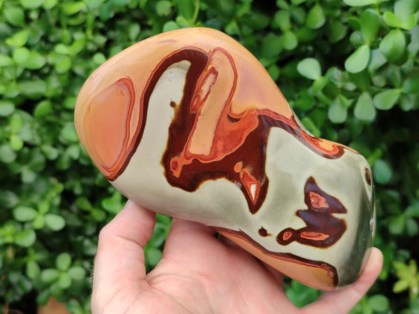 Polished Polychrome Jasper Standing Free Forms x 2 From Mahajanga, Madagascar