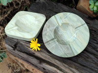 Polished Butter Jade Ashtrays x 2 From South Africa