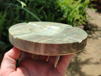 Polished Butter Jade Ashtrays x 2 From South Africa