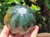 Hand Made Stone Pumpkin Carvings x 2 From Zimbabwe