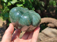 Hand Made Stone Pumpkin Carvings x 2 From Zimbabwe