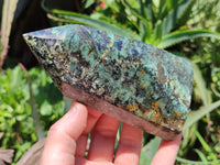 Polished Chrysocolla / African Turquoise Points x 4 From South Africa