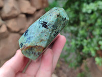 Polished Chrysocolla / African Turquoise Points x 4 From South Africa