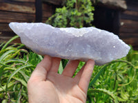 Natural Blue Lace Agate Geode Specimens x 2 From Malawi