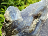 Natural Blue Lace Agate Geode Specimens x 2 From Malawi