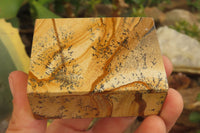 Hand Made Small Namibian Desert Picture Stone Jasper Jewellery Box - Sold per Item - From Namibia